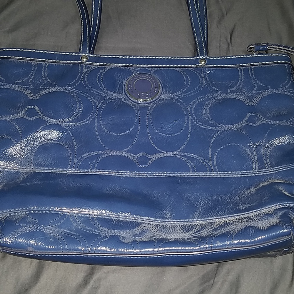 Blue Coach Purse - 100%authentic
